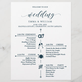 Klassieke tijdlijn bruiloft programma