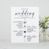 Klassieke tijdlijn bruiloft programma (Staand voorkant)