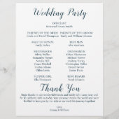 Klassieke tijdlijn bruiloft programma (Achterkant)