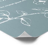 Klassieke tijdloze bloemige babyshower raadspel poster (Hoek)