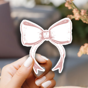 Klassieke tijdloze bloemige roze baby shower sticker