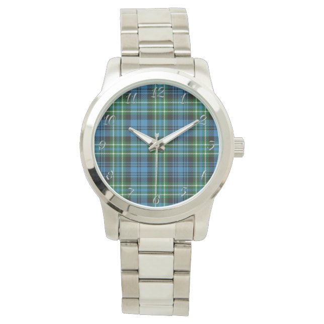 Klassieke tijdloze cannen Arbuthnot Pset Tartan Ps Horloge (Voorkant)