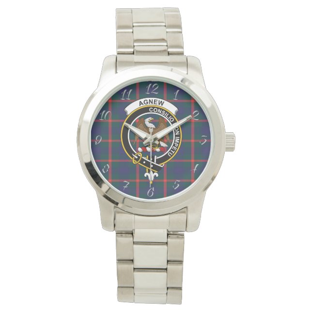 Klassieke tijdloze canon Agnew Tartan Pset Gif Horloge (Voorkant)