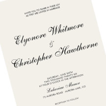 Klassieke Tijdloze Ivoren Calligrafie Bruiloft