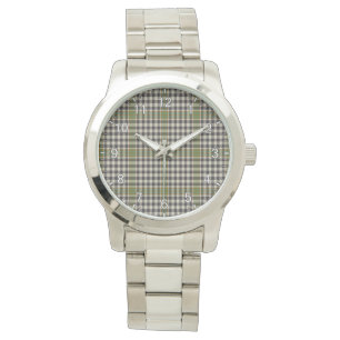 Klassieke tijdloze LAN brandt Tartan Pset Gift Horloge