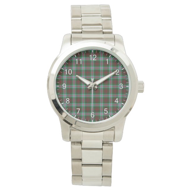 Klassieke tijdloze LAN Brodie Modern Tartan Pset Horloge (Voorkant)