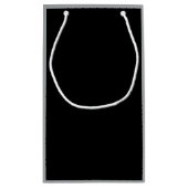 Klassieke tijdloze traditionele zwarte effen kleur klein cadeauzakje (Achterkant)