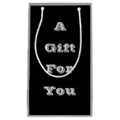 Klassieke tijdloze traditionele zwarte effen kleur klein cadeauzakje (Voorkant)