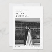 Klassieke tijdloze typografie QR code foto bruilof Kaart (Voorkant)