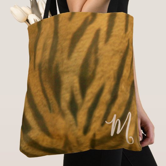 Klassieke Tijgerprint Tote Bag met Eigen Monogram