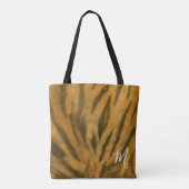 Klassieke Tijgerprint Tote Bag met Eigen Monogram (Achterkant)