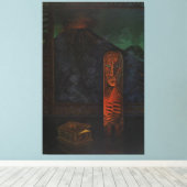 Klassieke Tiki Exotica uit het midden van de eeuw Canvas Afdruk (Insitu (Houten vloer))