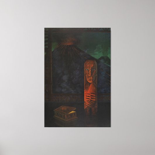 Klassieke Tiki Exotica uit het midden van de eeuw Canvas Afdruk (Voorkant)