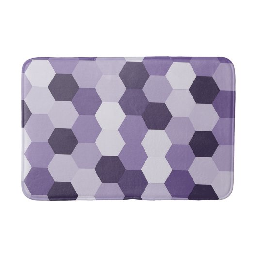 Klassieke tinten van Lavendar Hexagonal Geometric Badmat (Voorkant)