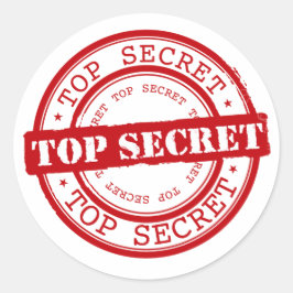 Klassieke Top Secret Seal Ronde Sticker
