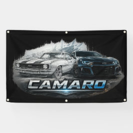 Klassieke tot Moderne Camaro Spierwagen Evolutie Spandoek