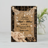 Klassieke touw bruiloft folie uitnodiging (Staand Voorkant)