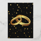 Klassieke touw bruiloft folie uitnodiging (Achterkant)