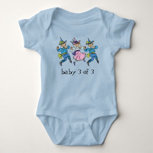 Klassieke 'Tovenaar van Oz', baby 3 van 3 drieling Romper (Voorkant)