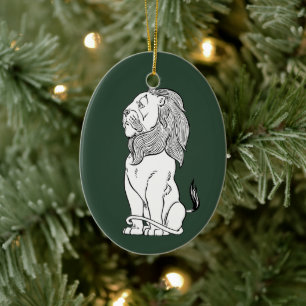 Klassieke tovenaar van Oz, dappere laffe leeuw Keramisch Ornament