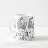 Klassieke Tovenaar van Oz, dappere laffe leeuw Koffiemok (Voorkant links)