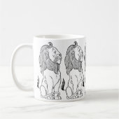 Klassieke Tovenaar van Oz, dappere laffe leeuw Koffiemok (Links)