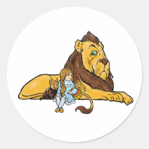 Klassieke Tovenaar van Oz, Dorothy en Toto met Lee Ronde Sticker