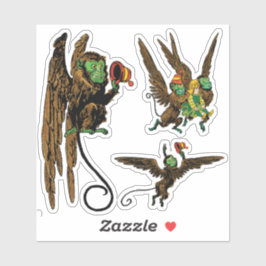 Klassieke Tovenaar van Oz, Dorothy en Vliegende Ap Sticker