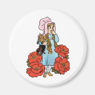 Klassieke tovenaar van Oz, Dorothy, rode klaprozen Magneet