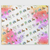 Klassieke Tovenaar van Oz Kerst Splat Wrap Paper Cadeaupapier (Vlak)