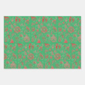 Klassieke tovenaar van Oz Kerstmis - 3 kleurencomb Inpakpapier Vel (Voorkant 3)