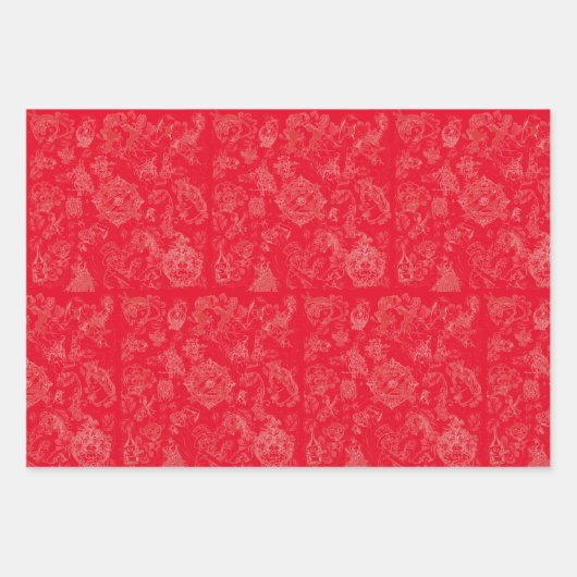 Klassieke tovenaar van Oz Kerstmis - 3 kleurencomb Inpakpapier Vel (Voorkant 3)