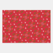 Klassieke Tovenaar van Oz Kerstmis - 3 Rode Patron Inpakpapier Vel (Voorkant 3)