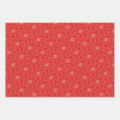 Klassieke Tovenaar van Oz Kerstmis - 3 Rode Patron Inpakpapier Vel (Voorkant 2)