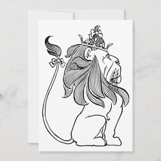 Klassieke tovenaar van Oz, laffe leeuw met kroon (Voorkant)