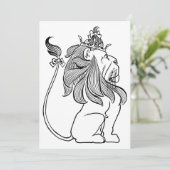 Klassieke tovenaar van Oz, laffe leeuw met kroon (Staand voorkant)