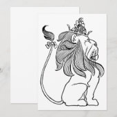 Klassieke tovenaar van Oz, laffe leeuw met kroon (Voorkant / Achterkant)