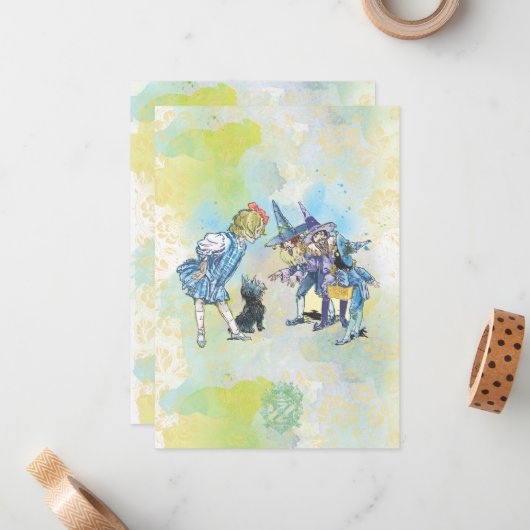 Klassieke Tovenaar van Oz Nota Kaarten 1 van 21 -  Notitiekaartje (Voorkant / Achterkant in situ)