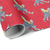 Klassieke tovenaar van Oz rood kerstinpakpapier Cadeaupapier (Rol Hoek)