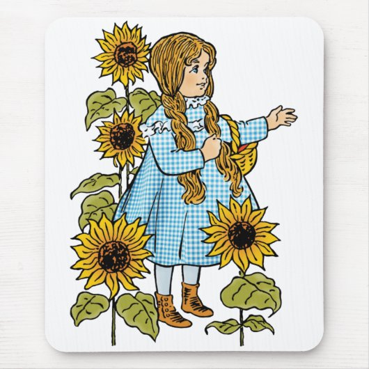 Klassieke Tovenaar van Oz Sprookje Dorothy Zonnebl Muismat (Voorkant)