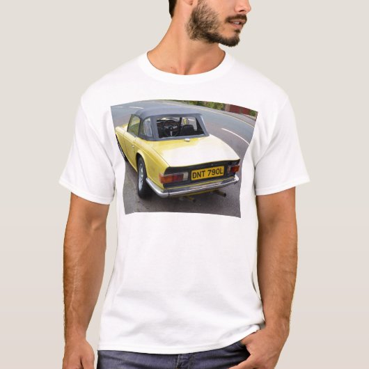 Klassieke TR6 Triumph Sportscar T-shirt (Voorkant)