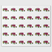 Klassieke tractor cadeaupapier (Vlak)