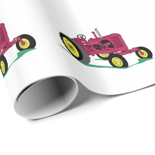 Klassieke tractor cadeaupapier (Rol Hoek)