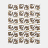 Klassieke traditie groen goud Kerstmis rendieren Fleece Deken (Voorkant)