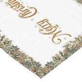 Klassieke traditie groene en gouden kerstboom korte tafelloper (Hoek)