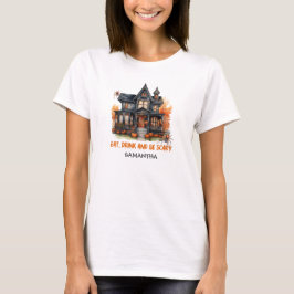  klassieke traditie Halloween spookhuis T-shirt