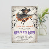  klassieke traditie waterverf enge heks kaart (Staand voorkant)