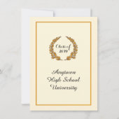 Klassieke traditionele aankondiging van Afstuderen (Voorkant)