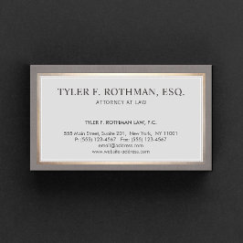 Klassieke traditionele advocaat visitekaartje
