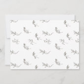 Klassieke traditionele blad monogram kuif save the date (Achterkant)